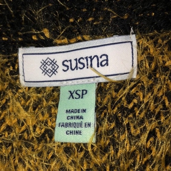 💛SUSINA💛FUZZY OPEN FRONT CARDIGAN ZEBRA STRIPE💛 - Picture 7 of 8